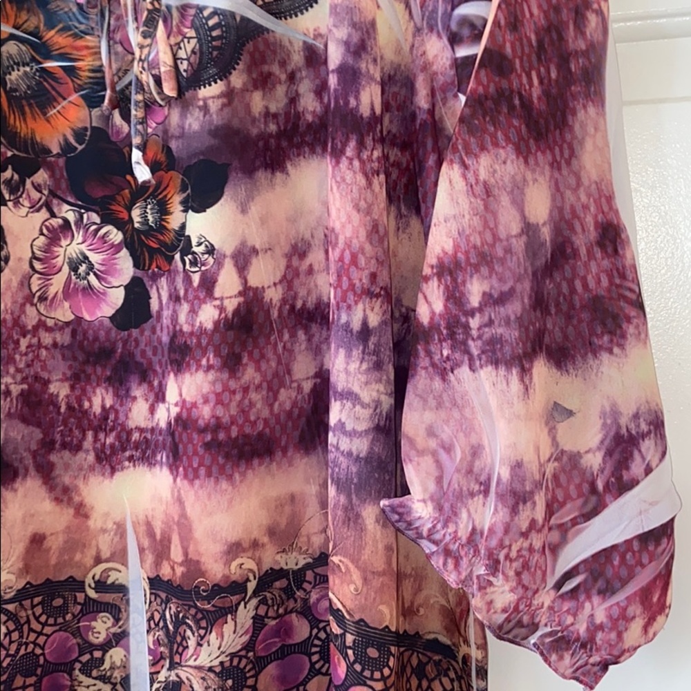 Lane Bryant Blouse - Semi Sheer W/Array Of Colors - image 4